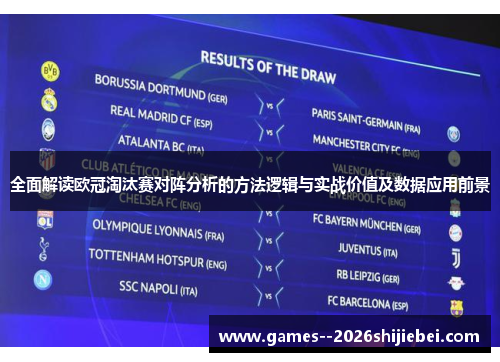 全面解读欧冠淘汰赛对阵分析的方法逻辑与实战价值及数据应用前景
